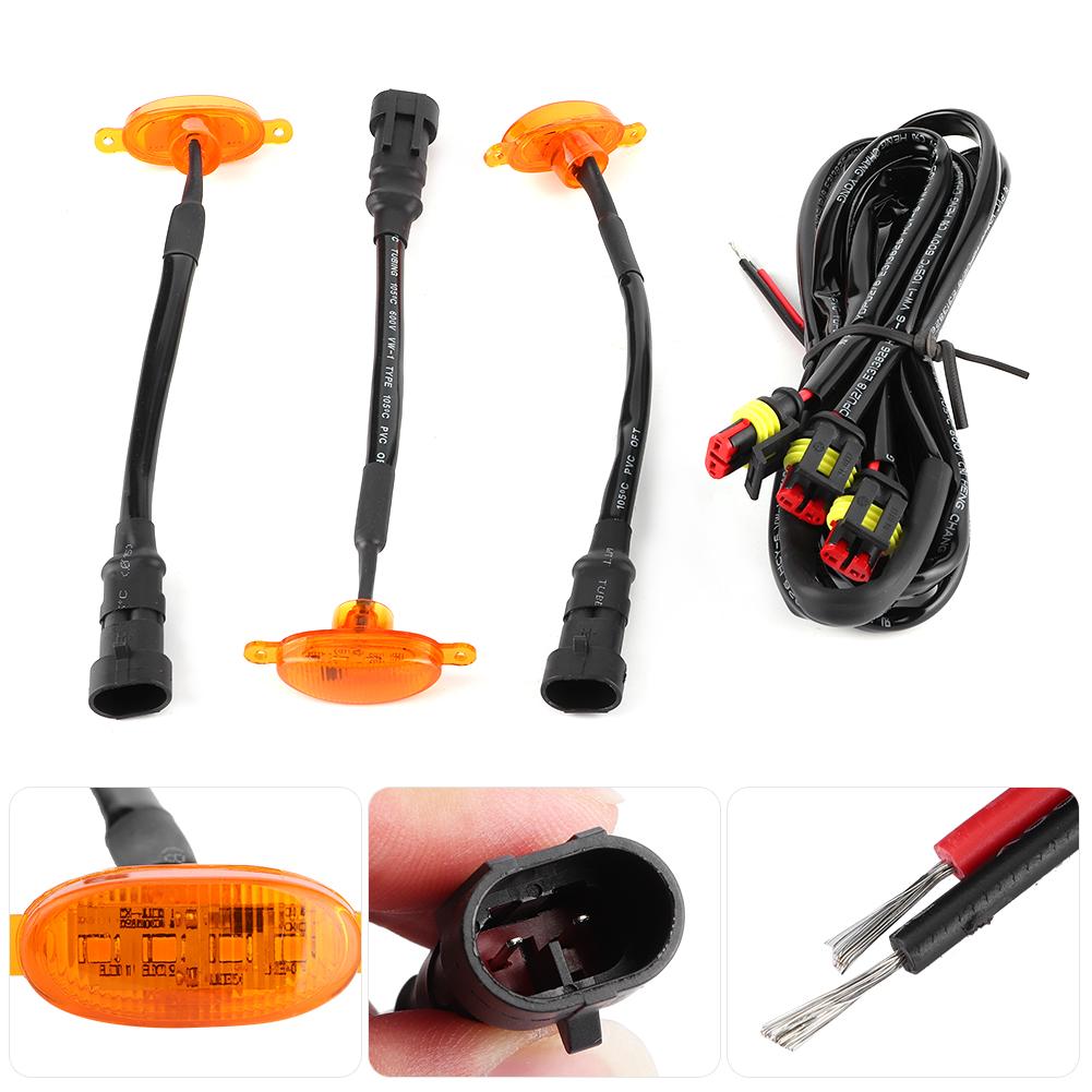 3Pcs Auto Grille LED Lights Front Bumper Cover Lamp Fit for Ford F150 F250 Raptor 2014‑2017