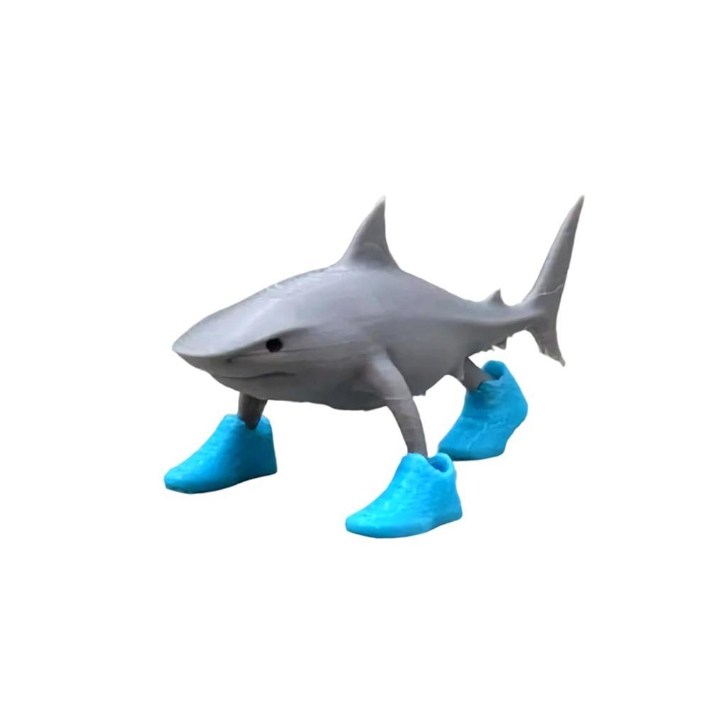 

Декор стола Одежда Обувь Акулы 3D-печатные мемы-фигурки акулы для коллег и друзей