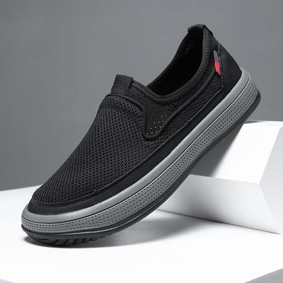 Summer Mesh Shoes Cloth Shoes New Breathable Shoes Casual Versatile Lazy One Pedal Casual Driving Men's Shoes