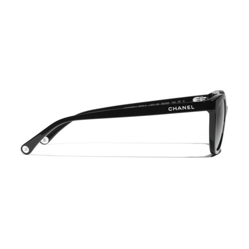 CHANEL two-tone design acetate cat eye sunglasses men and women same style couple model black