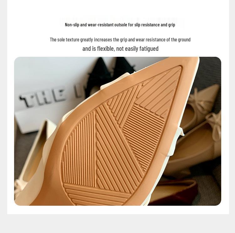 Elegant French Style Bow Pointed Toe Women's Evening Shoes