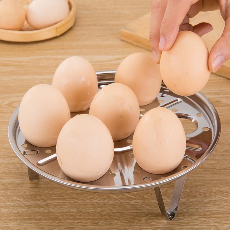1Pieces Multifunctional Steamed Egg Rack Stainless Steel Steamed Bun Dumplings Steaming Rack Durable Steamer Outdoor Tableware