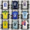 02 Brazil 98 France Germany England Argentina No. 10 Short-sleeved Retro Jersey Adult Football Jersey