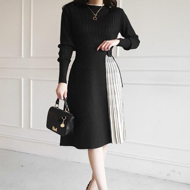 Knee Sweater Dress Fall 2021 Buy Spring 2021 New Korean Style