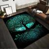 "Tree of Life Pattern Carpet with Glowing Roots and Starry Sky Design" Suitable for Use As an Anti-slip for Living Room Bedroom Sofas