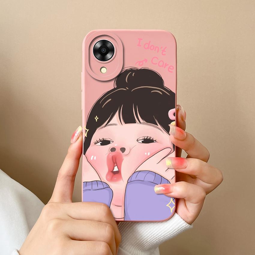 For Oppo A17k A16k A17 A16 A15 A12 A31 A33 A35 A36 A37 A52 A53s A54 A55 Phone Case Playful Boy Girl Pattern Fashion Shell For Oppo Silicone Back Cover