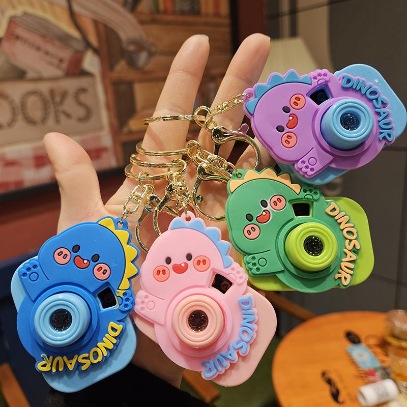 Niedliche Mini-Projektionskamera Cartoon Leuchtendes Projektionslicht Damenhandtasche Schlüsselanhänger Anhänger