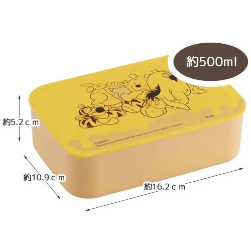 Skater (NLP5-A) Lacquered Single-Tier Lunch Box, 500ml, with Inner and Belt, Disney Winnie the Pooh, Made in Japan