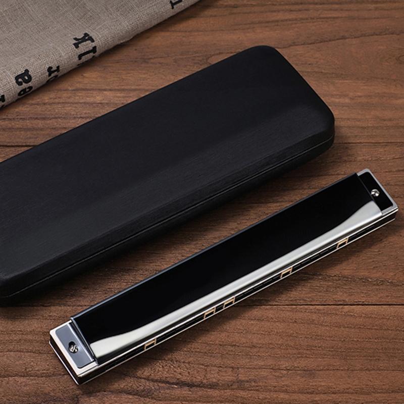 Harmonica Professional C for Key 24 Holes Polyphony Organ Diatonic Mouth with fo
