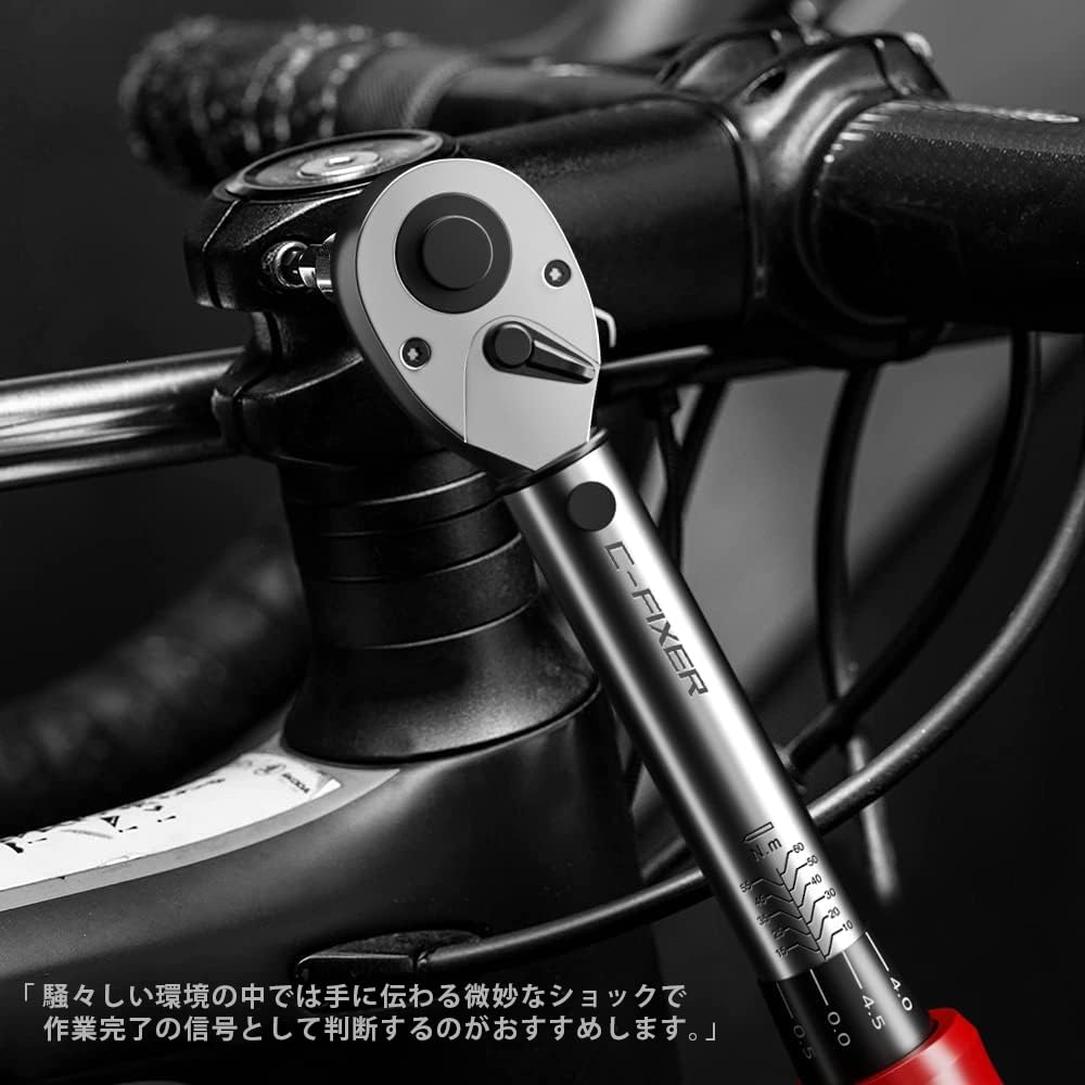Preset Torque Wrench for Tire and Motorcycle Conversion Conversion and Extension Bar Changes, Cars, Repairs, 9.5mm (3/8") Drive, 10-60Nm, 1/4" Socket,