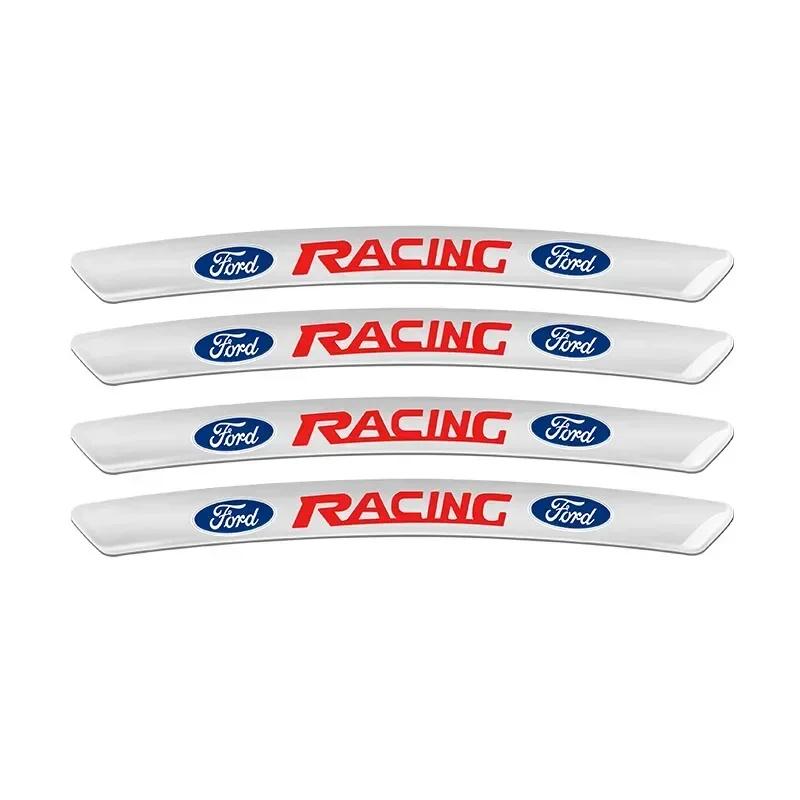 New 2026 Car Sticker 4Pcs Anti-collision of Wheel Eyebrow Trim For Ford Focus MK3 MK4 MT 2009-2017 Mustang Fiesta Mk7 Escape F15