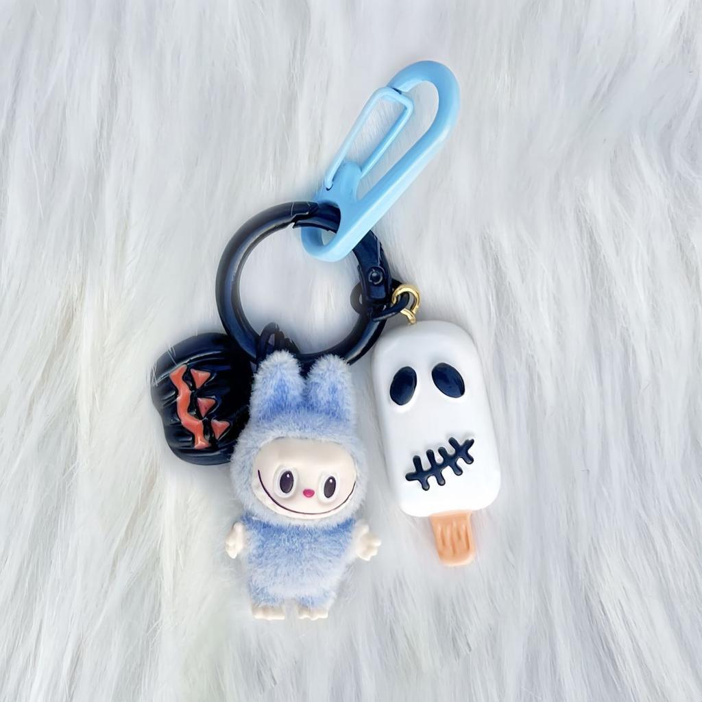 Halloween Plush Mini Labu Cute Gift Couple Keychain Cartoon Bag Car Key Pendant