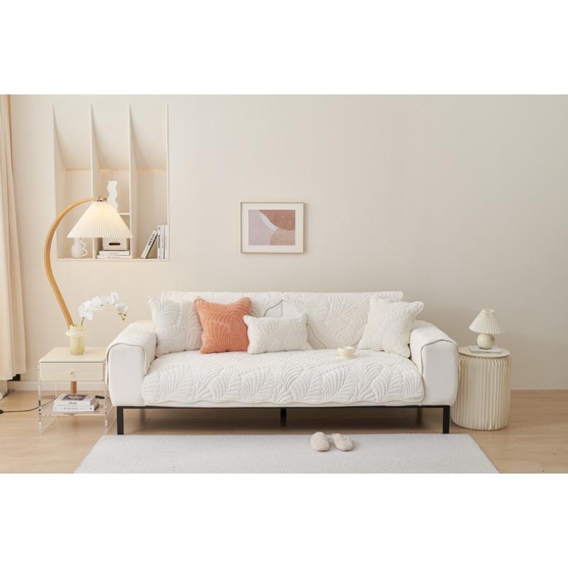Autumn and Winter New Sofa Cushion Crystal Velvet Embroidered Sofa Cushion Winter Thickened Warm Modern Simple Non-slip Cushion