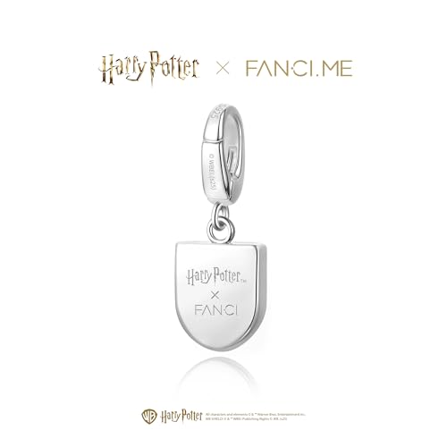 Official Harry Potter Gryffindor Charm Necklace, Unisex, Free-Cut Silver, Harry Potter, Halloween, Christmas Gift