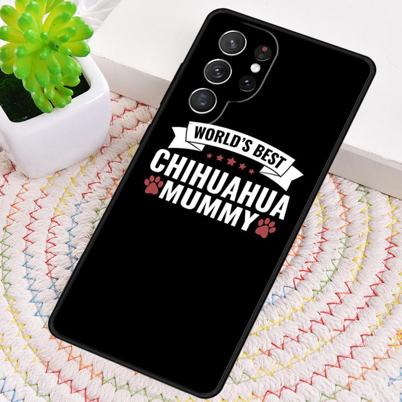 Cute Chihuahua Dog Mom Phone Case for Samsung Galaxy Note 10 Pro S26 Ultra S23 S24 FE S25 S21 S22 PLUS Shockproof Cove