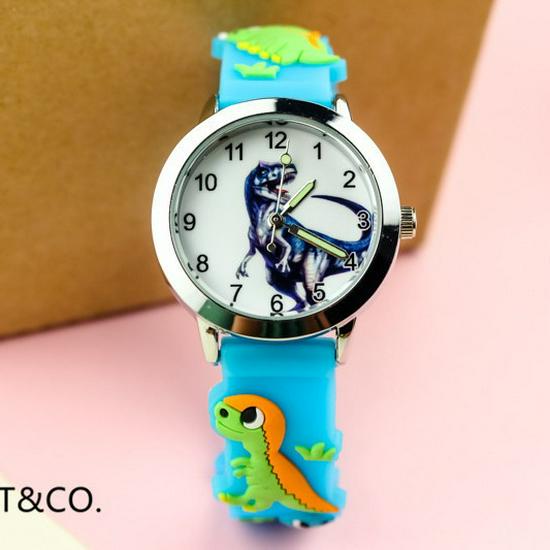 Children's 3D Dinosaur Silicone Watch - Cute Cartoon Animal Gift for Students