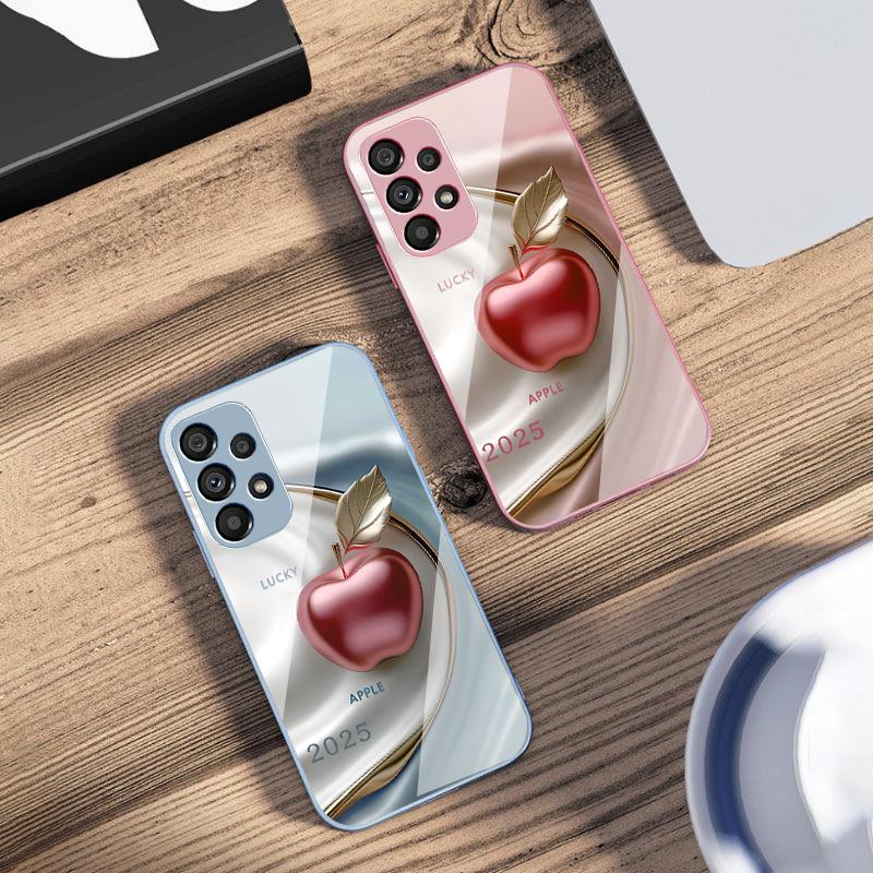 Oil Painting Of Applesr For Samsung Galaxy S10 4G S20 11E 30 S21 21 22 S24 Fe Pro S23 S25 Ultra 5G S9 Tempered Glass Phone Case