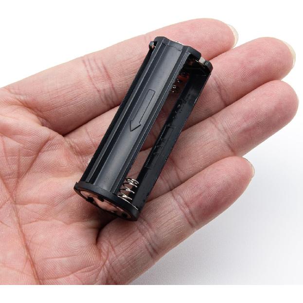 Surf turtle Black - (4 Pcs) AAA Battery Holder Cylinder 3x1.5V AAA Plastic Battery Storage Adapter Case Box for Flashlight Lamp RC (Dia 0.85 inch)