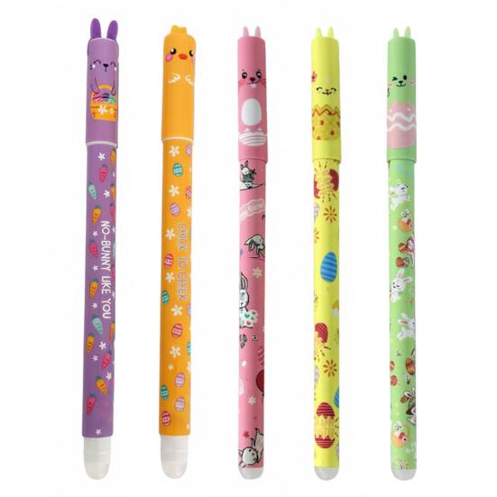 Erasable Ballpoint Pen 0.5mm Blue Ink Pen Smooth Writing And Soft Grip Cute