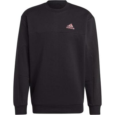 Couleur Unie Décontracté Sport Col Ras du Cou Pull Sweat-shirt Manches Longues Homme Sweat-shirt Noir HN4758