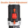 1/2Pcs 35Nm Cordless drill Double Speed Adjustment LED lighting Large capacity battery 15-speed torque adjustment