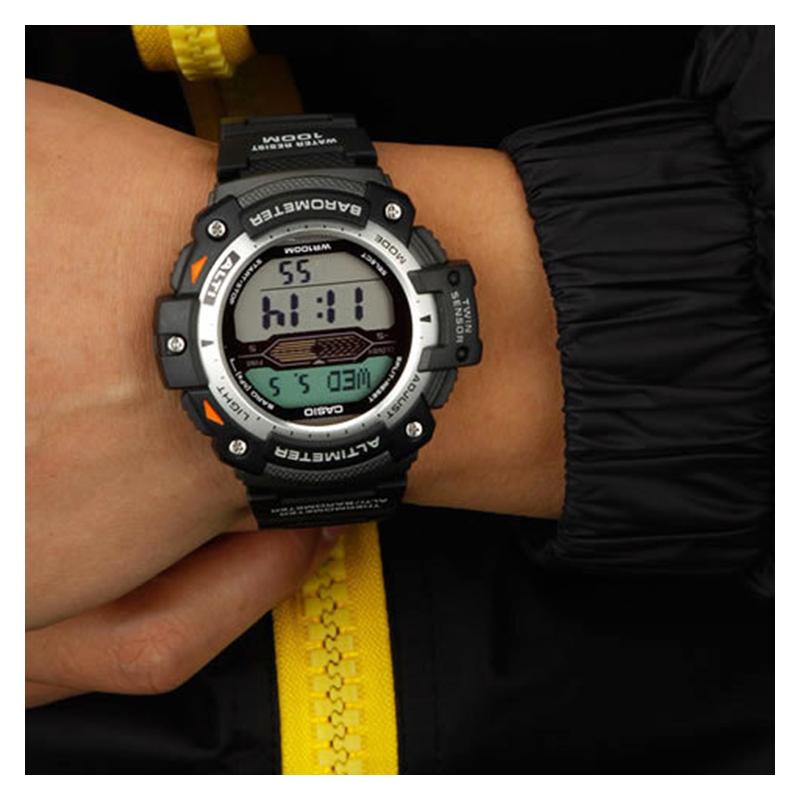 Casio 100 Meters Waterproof Quartz Movement Rubber Strap Japanese and Korean Watch Men's Watch Gray Dial SGW-300H-1A