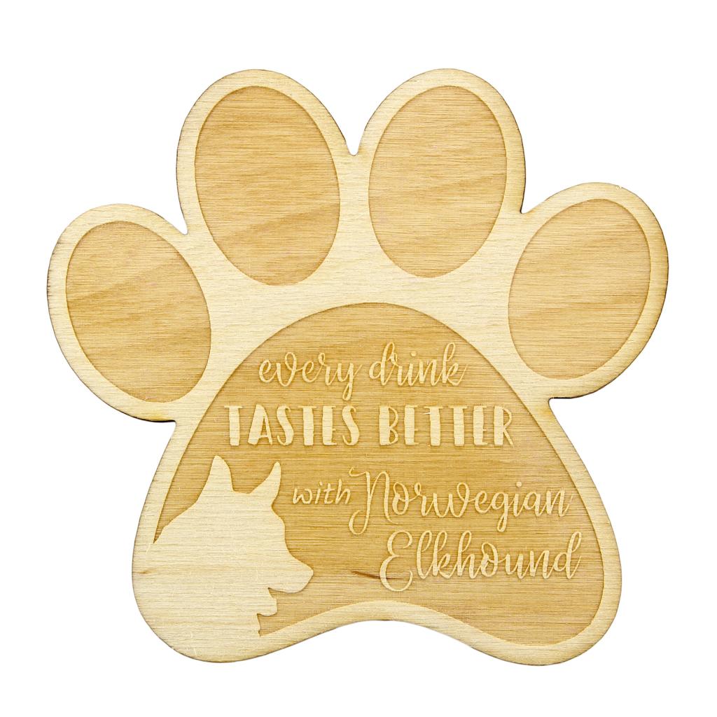 Câine Norvegian de Elan, Norsk elghund, Câine Norvegian de Elan Gri - Suport pentru cană, suport gravat cu câine, cadou pentru iubitor de câini de la brandul Art-Dog