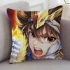 Anime Saint Seiya Cartoon Series Square Pillowcase Soft Waist Sofa Cushion Cover Bedroom Room Pillowcase