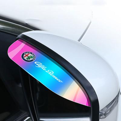 2Pcs Colorful Car Rearview Mirror Eyebrow Rain Cover For Mito Brera 147 Giulietta 159 156 Stelvio Sportiva Giulia