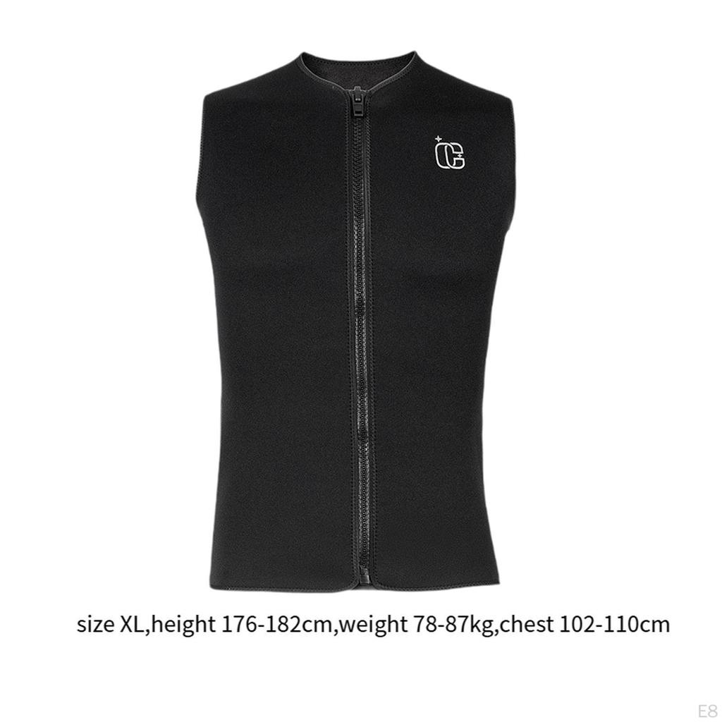Wetsuit Top for Men Diving Vest Cold Water Swimming Scuba Surfing