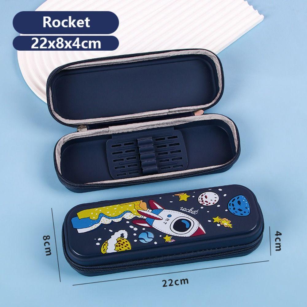 Multifunkční penál Dinosaurus/Raketa/Mořská panna Úložný box na psací potřeby Pouzdro na tužky Studentský dárek