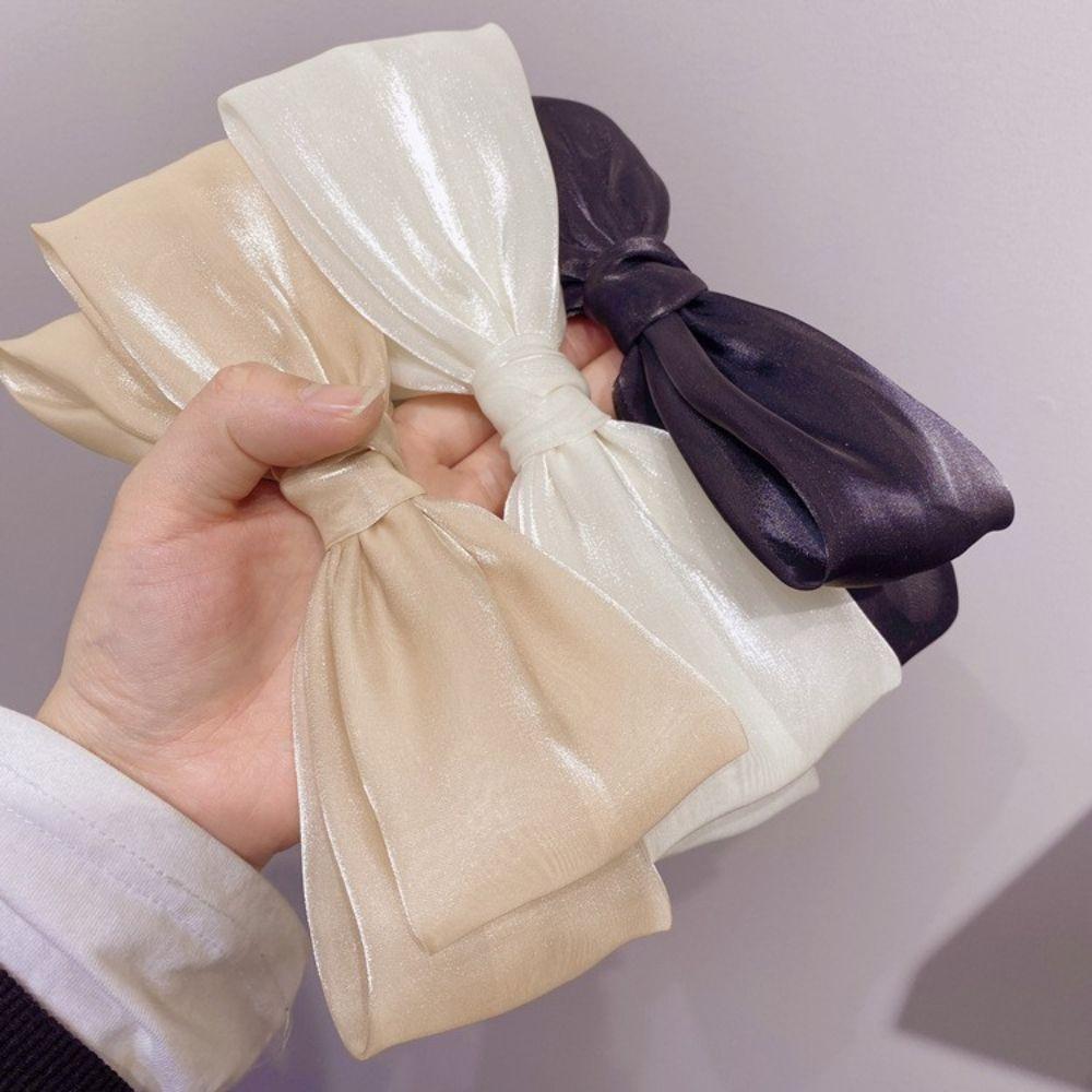 Hair Accessories Headwear Korean Style Hairband Women Headband Bright Silk Hairband Bow Hair Hoop