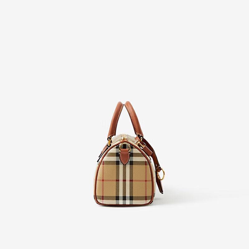 Burberry Women's Plaid Bowling Handbag