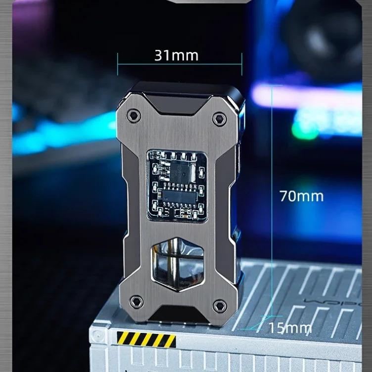 Gravity Sensing Point Oil Electric Dual-use Lighter Transparent High-end Gift Type-C Fast Charging