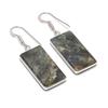 Natural Lodolite Quartz Gemstone 925 Sterling Silver Jewelry Earring 1.73" AE-12303