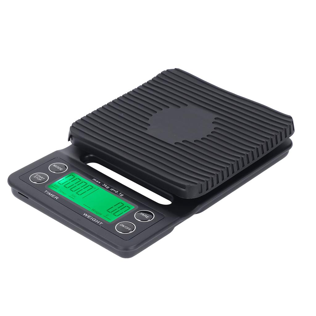 Coffee Scale and Timer 3kg Range 0.1g Accuracy Multi Functional Kitchen Scale for Home Shop Travel