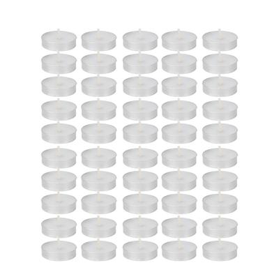 50 unidades Velas Tea Light 2 Horas Tempo de Queima Estendido Vela Sem Fumaça Vela Decorativa para