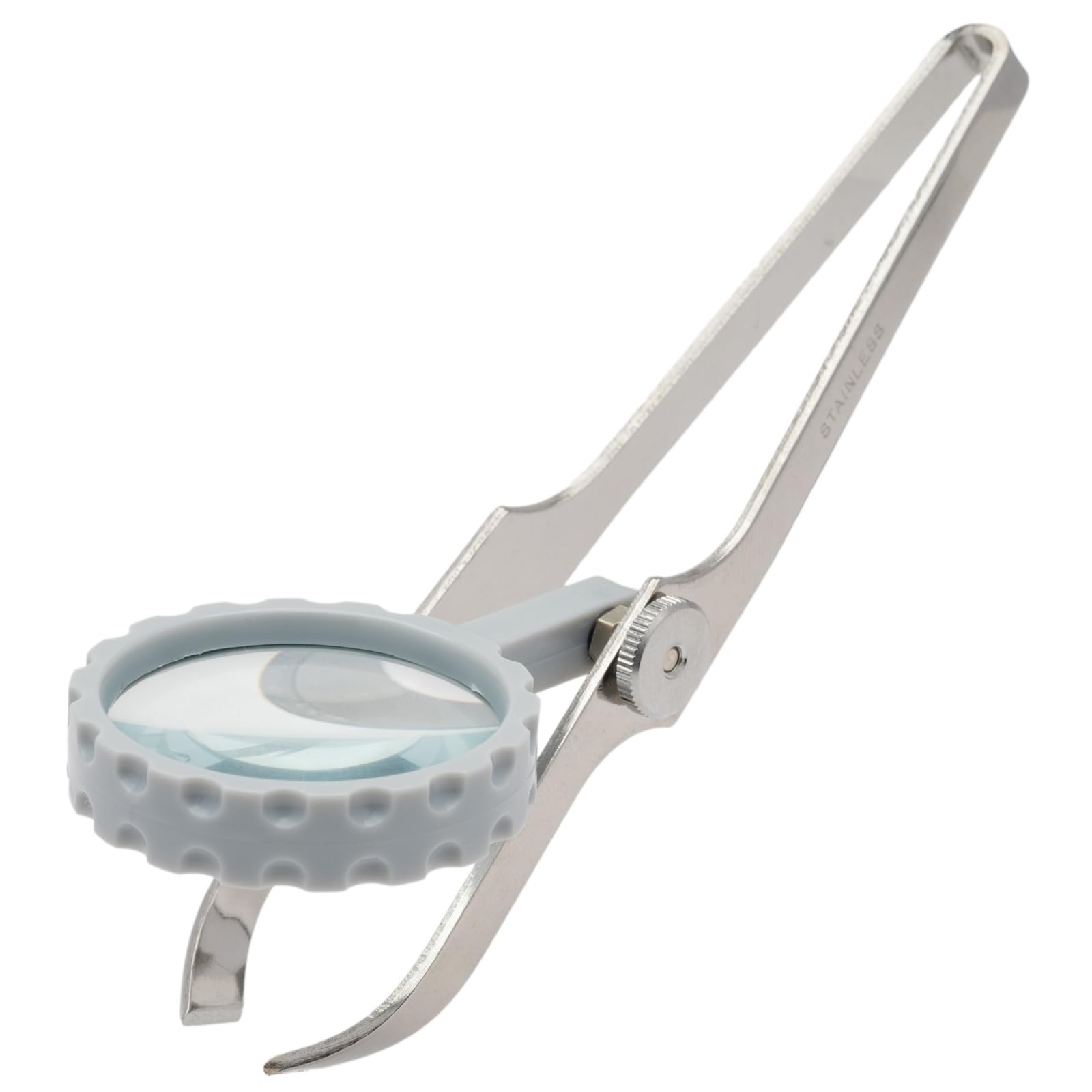 

Ikeda Lens Industry Splinter Removal Magnifier with Adjustable Stainless Steel 6x 30mm Lens Focus, Tweezers, Magnification, Diameter, ST-95 сірий колір