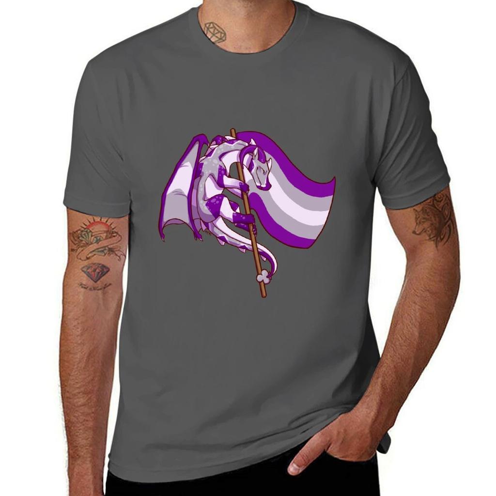 Greyasexual Pride Flag Dragon 3rd Edition Tshirt Casual Minimalist Short Sleeve Top