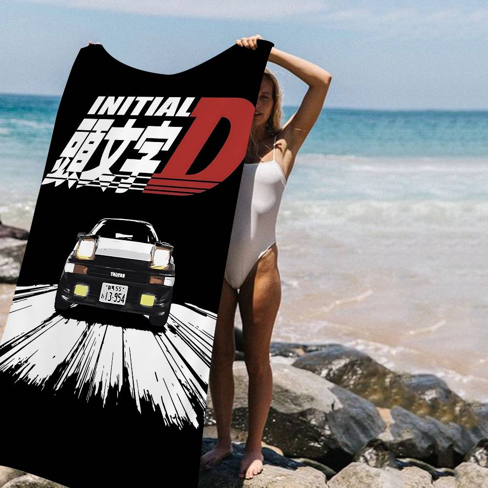 

I-Initial D Anime Anime Beach Swimming Towel Soft Absorbent Washcloth Children s Gifts For Kids Travel Camping Gym W30*H60(CM)