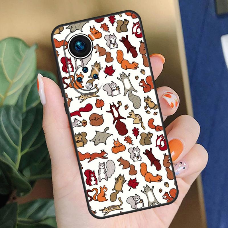 Cartoon Animal Squirrel Case For Honor X8b X9b X9a X8a X8 X9 X9c 50 70 90 Lite Honor 200 Pro Magic 7 5 6 Lite Cover