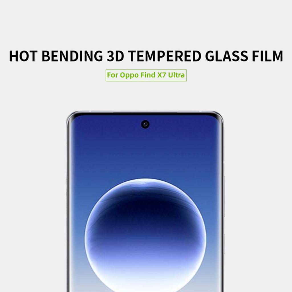 MOFI For Oppo Find X7 Ultra Screen Protector 3D Curved Hot Bending Full Glue Screen Film