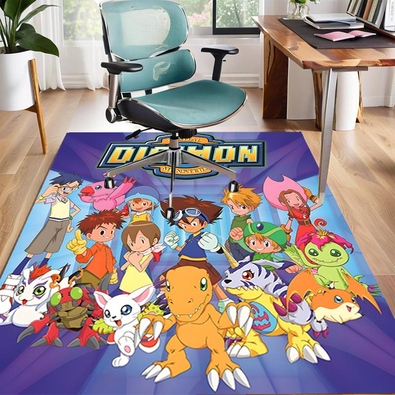 Digimon Design Area Rug - Non-Slip, Soft & Cozy Floor Mat for Living Room, Bedroom, Office - Indoor/Outdoor Decorative Carpet
