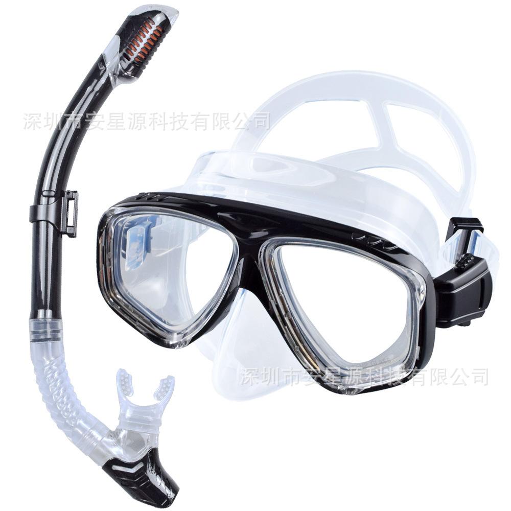 

Tempered glass diving goggles High Quality Durable Construction Stylish Design Practical Function High Quality Practical Daily Use average size прозрачный черный
