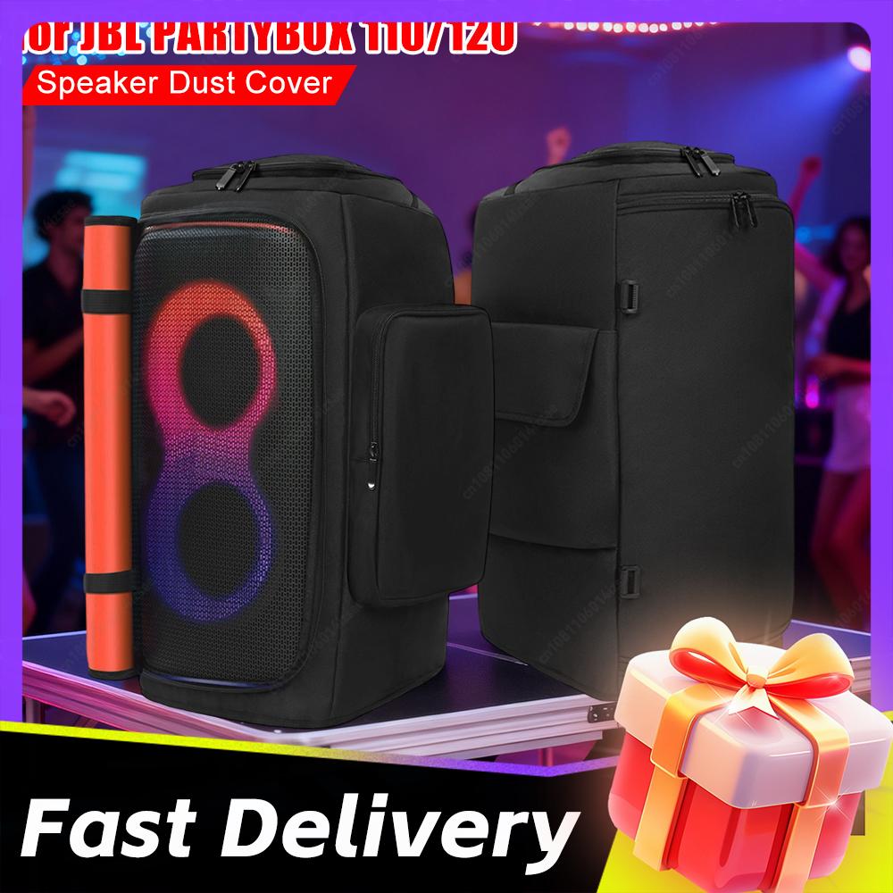 Speaker Carrying Case For JBL PARTYBOX 110/120 Outdoor Speaker Portable Carry Tote Bag Shockproof Double-Sided Protective Cover