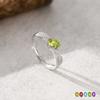 Natural Color Treasure Peridot S925 Sterling Silver Ring Women's Niche Design High-grade Spar Live Without Fading Ring Women
