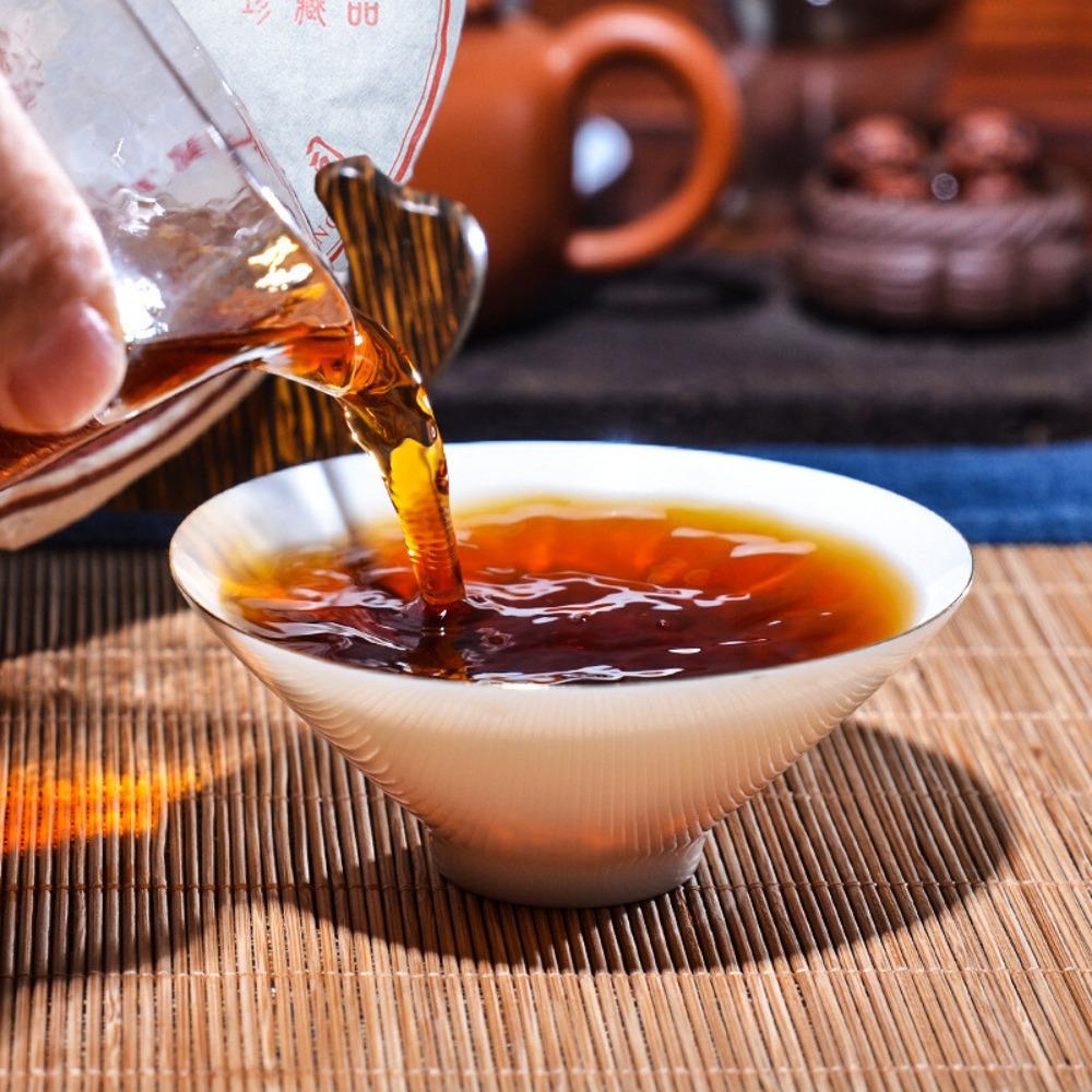Premium 357g Chinese Yunnan Pu-erh Ripe Tea Cake Banzhang Healthy Herbal Rich Flavor Relaxation Wellness
