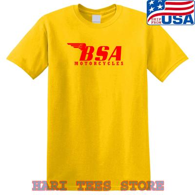 BSA Simple Motorcycles  Daisy Yellow Size S To 5XL Unisex T-Shirt