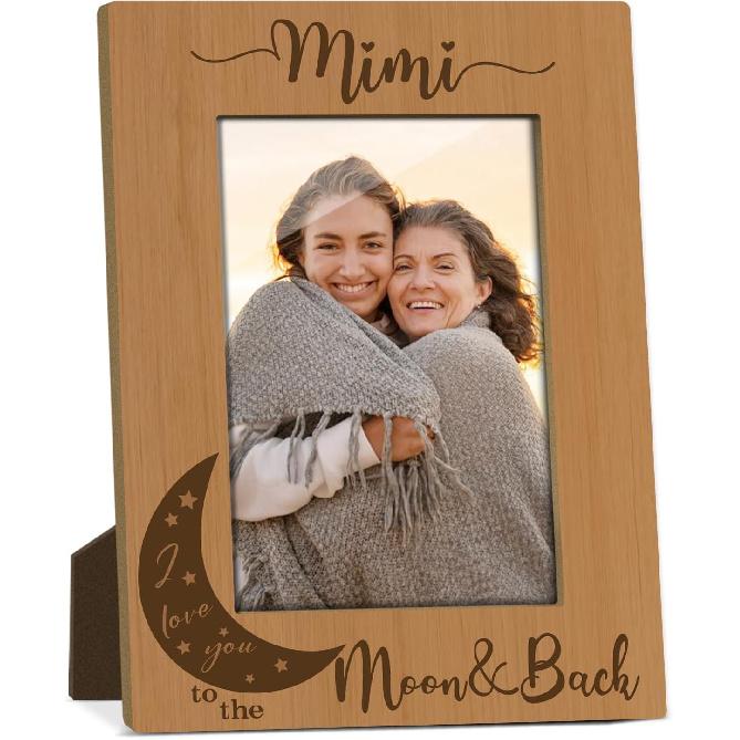 Mommy And Me Mom Picture Frame Wooden Photo Frames 4x6 for Mothers Day Picture Frame Desk Pictures Frames for Mother's Day Decorations for Mothers