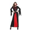 Halloween Vampire Witch Dress Goth Witch Costume Black and Red Temperament Muse Queen Costume